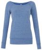 Sponge fleece wide neck sweatshirt