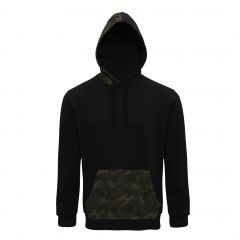 Men's camo trimmed hoodie