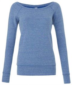 Sponge fleece wide neck sweatshirt