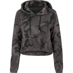 Women's camo cropped hoodie
