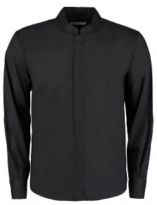 Bar shirt mandarin collar long sleeve (tailored fit)