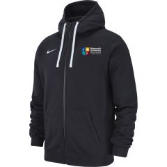 NUIM Y HOODIE FZ FLC CLUB19 BLACK/BLACK/WHITE/WHITE  WITH UNIVERSITY LOGO