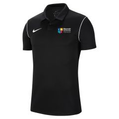 NUIM M NK DRY PARK 20 POLO BLACK/WHITE/WHITE WITH UNIVERSITY LOGO
