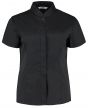 Women's bar shirt mandarin collar short sleeve (tailored fit)