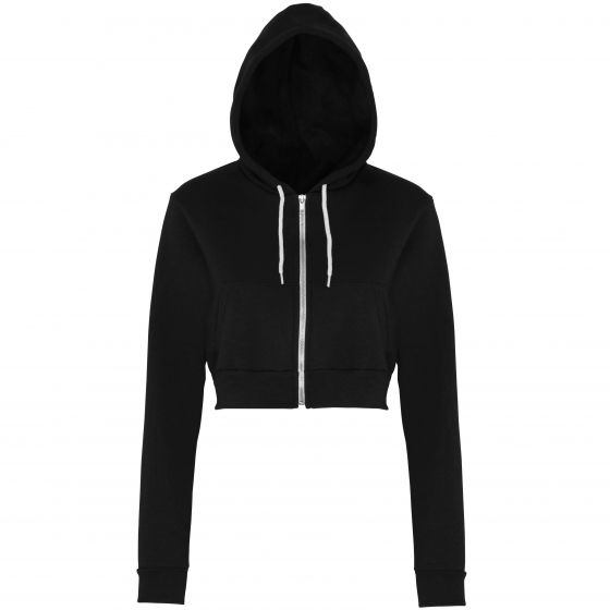 Flex fleece crop hoodie