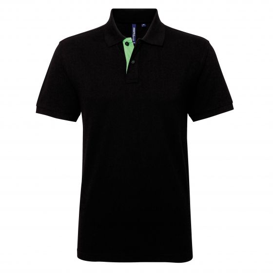 Men's classic fit contrast polo