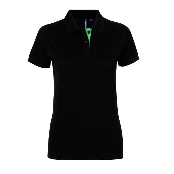 Women's contrast polo