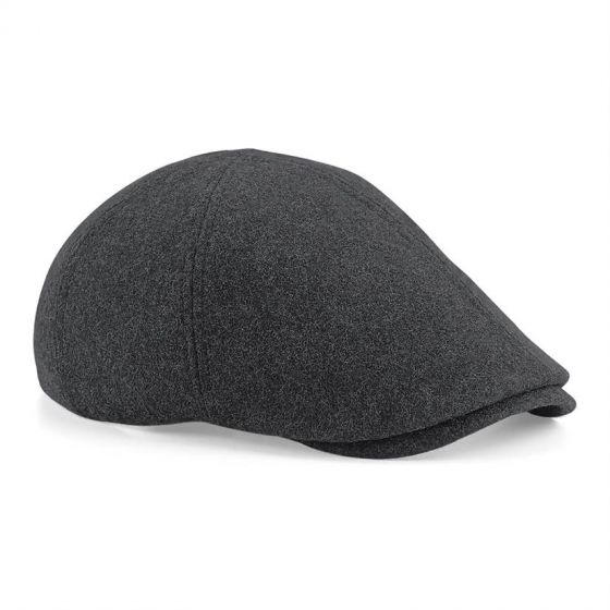 Melton wool ivy cap-Charcoal Marl     